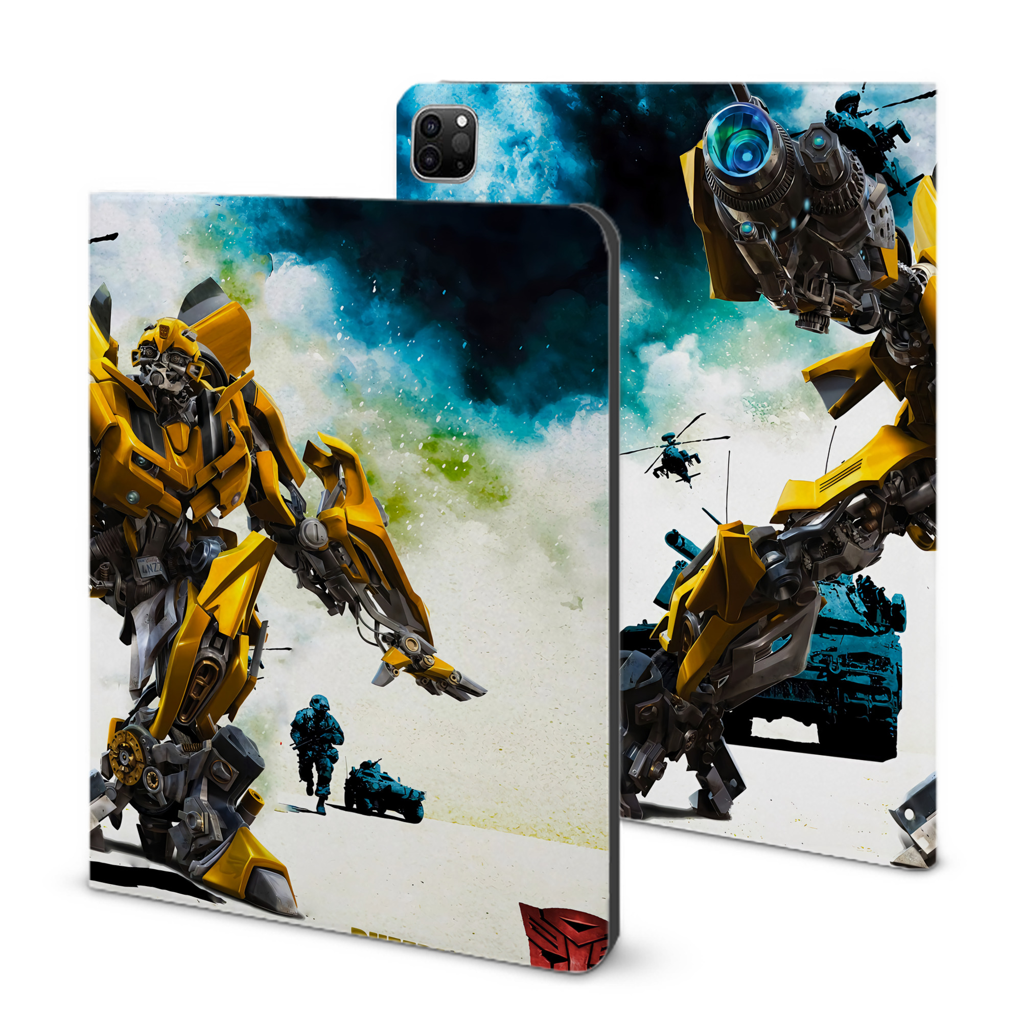 （画像用） Transformers トランスフォーマー IPad ケース ブック型 PUレザー TPU 耐衝撃 軽量 薄型 ペン収納なし 全面保護 IPad 各モデル対応